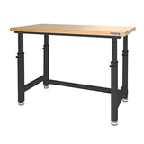 Seville Classics UltraHD Heavy Duty Height Adjustable Workbench Table w/ Solid Wood Top, 1000 lbs. Weight Capacity Workstation for Garage, Warehouse, Seville Classics