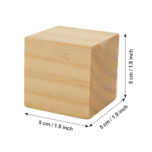 SHUESS 24 Pcs Unfinished Wood Cubes 2 Inch,Natural Wooden Blocks for Crafts,Square Blank Wood Blocks Set for Painting Decorating Crafting DIY - WoodArtSupply