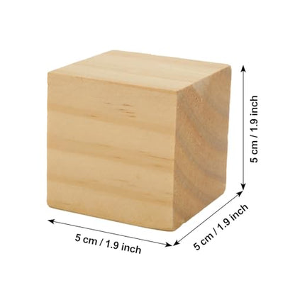 SHUESS 24 Pcs Unfinished Wood Cubes 2 Inch,Natural Wooden Blocks for Crafts,Square Blank Wood Blocks Set for Painting Decorating Crafting DIY - WoodArtSupply