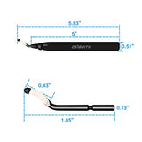 Deburring Tool Set 11 Pieces of High Speed Steel Rotary Burr Removal Blades, Ideal for Deburring Tool,1 Black Handle DKIBBITH