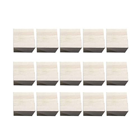 Healifty 15 Pcs Square Unfinished Wooden Blocks Wooden Cubes Craft Blank Puzzle Small Wood Cube Decorating Wood Cube Wooden Puzzles DIY Crafts Wood Healifty