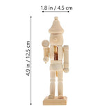 MAGICLULU 3Pcs Christmas Wooden Unfinished Nutcracker Wooden Nutcracker to Paint Unpainted Nutcracker for Christmas Decor DIY Craft MAGICLULU