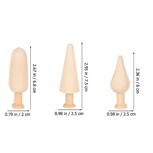 Kisangel 80pcs Unfinished Wood Crafts Wood Tree Figures and Mushroom DIY Craft for Arts and Crafts Projects Kisangel