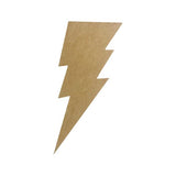 Lightning Bolt Unfinished Cutout, Wooden Shape, Paintable Wooden MDF, Build-A-Cross Build-A-Cross
