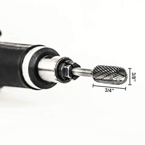 8PC Carbide Burr Set 1/4" Shank, Tungsten Double Cut Rotary Die Grinder Bits - Cutting Burrs for Milwaukee, Dewalt and Die Grinder Accessories - Wood TaitaTools