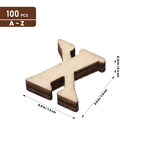 SUPVOX 100 Pcs Nativity Crafts Wood Letters Signs for Crafts Nativity Decor Unfinished Wood Letters for Painting Wood Letters Decoration Kid Craft SUPVOX