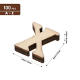 SUPVOX 100 Pcs Nativity Crafts Wood Letters Signs for Crafts Nativity Decor Unfinished Wood Letters for Painting Wood Letters Decoration Kid Craft SUPVOX