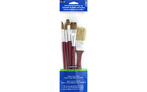 Plaid Decorative Paint Brush Set, 44209 (5-Piece), Large