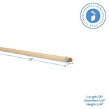 Split Wood Dowel Rods 12-inch x 1/2-inch, Pack of 50 Unfinished Fluted Molding Trim for DIY & Dowel Feature Wall, by Woodpeckers Woodpeckers
