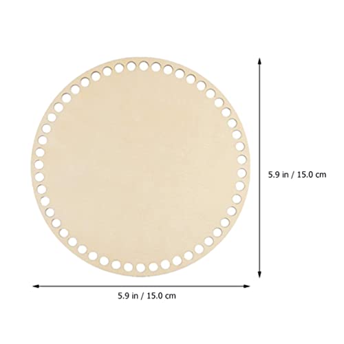 EXCEART 4pcs Wooden Bag Bottom Natural Wood Base Shaper Crochet Basket Base for DIY Knitting Crochet Yarn Storage Bag Weaving Crafts Home Decoration EXCEART