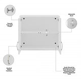 Bush Universal Garage Wall Cabinet with Doors in White - Engineered Wood Bush Business Furniture