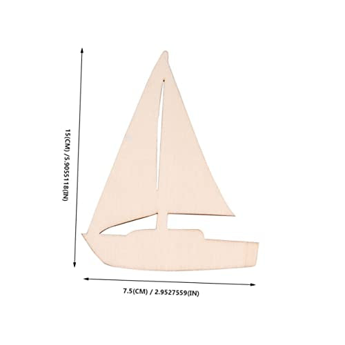 18 Pcs Blank Wooden chip Decorate Seaside Accessories Natural Wood Slices Beach Wood Carving Bamboo Wood Manual Crafts Blank Ornaments Wood Grain COHEALI