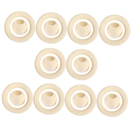 SEWOART 1 Set Beaded Wood Ring Set Unfinished Wood Tapestry Wood Circles Wooden Beads Nativity Craft Wooden Rings for Crafts Natural Beading Kits SEWOART