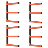 WALMANN Lumber Storage Rack for Garage, Wall Mount Heavy Duty Lumber Rack, Overhead Wood Storage Rack for Woodworking Shop(2 Pairs) WALMANN