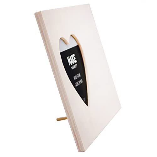 24 Pack: Unfinished Wood Heart Frame by Make Market® Make Market