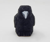 Selsela Raven Black Bird Crow Figurine Statue Sculpture Art Miniature Wood Carving Decor Small Animal Selsela