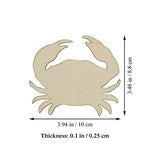 Creaides 20pcs Wooden Sea Animals DIY Crafts Cutouts Crab Shaped Wood Ornaments for DIY Projects Home Decoration Creaides