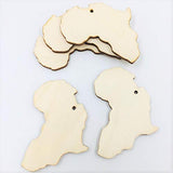 Unfinished Wood Africa Shape Earring Blanks Laser Cut Wooden Jewelry Accessories 25 Pieces (1" H x 7/8" W) NUORUI