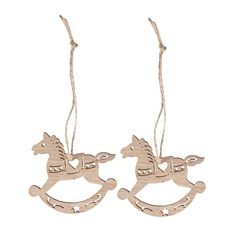 DECHOUS 10 Pcs Unfinished?Wood?Cutouts?? Christmas Wood Hanging Tags Pendant?for?Christmas? Christmas Wood Slices Wood?disc?Ornaments Christmas Wood DECHOUS