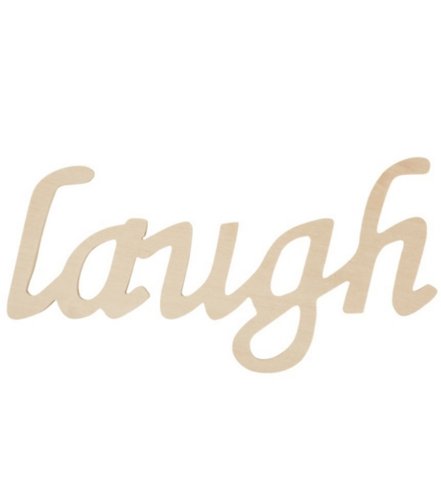 Darice, Laugh 9110-19 Wood Script Word, Natural Darice