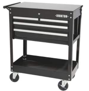 Ironton 30in. 4-Drawer Tool Cart - 33-7/8in.L x 17-5/8in.W x 39-1/8in.H, 500-Lb. Capacity - WoodArtSupply