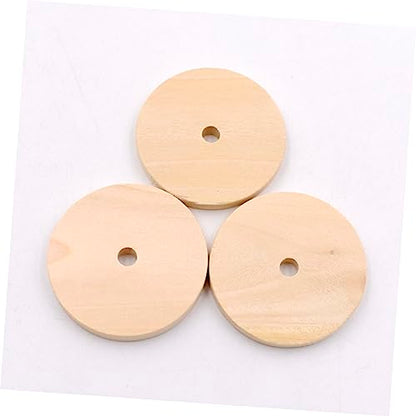 TEHAUX 1 Unfinished Wooden Cutouts Unfinished Wood Discs Unfinished Wood Circle Wood Cutouts for Crafts Circle Wood Chips Circle Wood Cutouts Wooden - WoodArtSupply