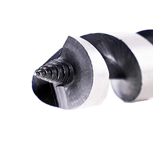 SOMADA 1-Inch x 12-Inch Auger Drill Bit for Wood, Hex Shank 3/8-Inch, Ship Auger Long Drill Bit for Soft and Hard Wood, Plastic, Drywall and SOMADA
