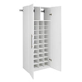 Prepac HangUps Shoe Storage Cabinet, 16"D x 30"W x 72"H, White Prepac