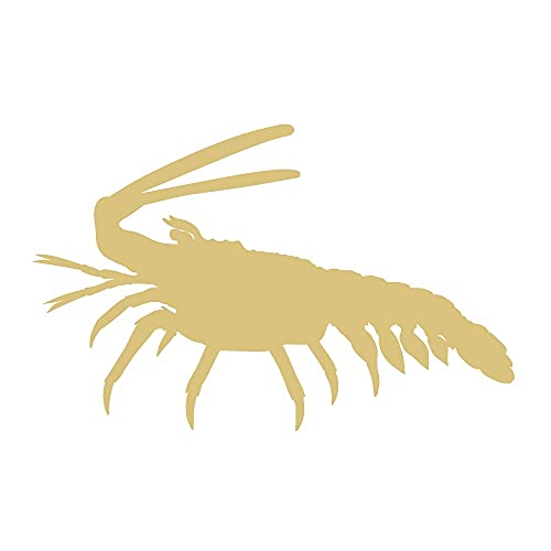 Spiny Lobster Cutout Unfinished Wood Ocean Nautical Décor Beach House Door Hanger MDF Shape Canvas Style 1 (24") - WoodArtSupply