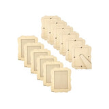12-Pack Wooden Picture Frames for 6x8 Photos Quatrefoil Shaped Frames Unfinished Wood Photos Frames for DIY Crafts Cregugua