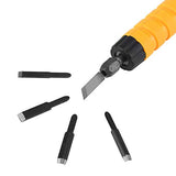 Electric Woodworking Carving Chisel Engraving Knife Tool Accessories for Carpenter and Graver 5 Blades and 1 Wrench (Drive Unit Needed) AUNMAS