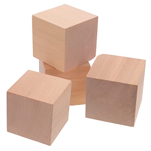 Kisangel 8 Pcs Blocks Solid Cube Wood Block Unfinished Wood Dice Unfinished Pine Cubes Unfinished Wooden Cubes Blank Wood Squares Blank Wood Dice Kisangel