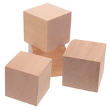 Kisangel 8 Pcs Blocks Solid Cube Wood Block Unfinished Wood Dice Unfinished Pine Cubes Unfinished Wooden Cubes Blank Wood Squares Blank Wood Dice Kisangel