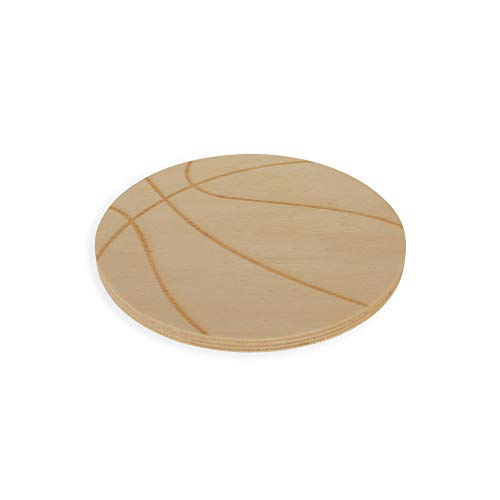 Basketball Unfinished Wooden Shape Craft Cutout DIY Unpainted 3D Plaque 6 Inches BestPysanky