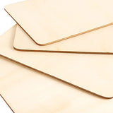 HOIGON 100 PCS Rectangle Unfinished Wood Pieces, 4 x 6 Inch Blank Basswood Wooden Sheets Wooden Cutout for Crafts, DIY, Painting HOIGON
