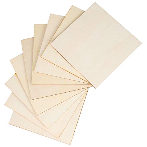 50 Pieces 6x6 Inch Wood Squares Unfinished Basswood Plywood Wooden Sheets 1/8 inch Thick Blank Wood Squares for Crafts Painting Scrabble Tiles Mini ZOEYES