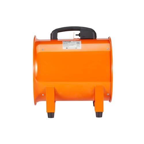 VEVOR Portable Utility Blower Fan, 8 Inch 195W 1070 CFM Heavy Duty Cylinder Axial Exhaust Fan with 33ft Duct Hose, Industrial Ventilator for VEVOR