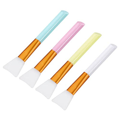 MECCANIXITY Silicone Epoxy Brushes Pink/Blue/White/Yellow Applicator DIY Brush for Making Epoxy Tumbler, Pack of 4