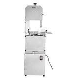 VEVOR Commercial Electric Meat Bandsaw, 850W Vertical Bone Sawing Machine, Stainless Steel 23.6" x 18.3" Workbench, Frozen Meat Cutter with 2 Blades, VEVOR