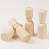 Healifty 10pcs Doodle Wooden Man Hand-Painted Wooden Puppet Craft Unfinished Wood Doll Bodies Wood Peg Dolls Kids Wooden Toys DIY Drawing Wooden Healifty