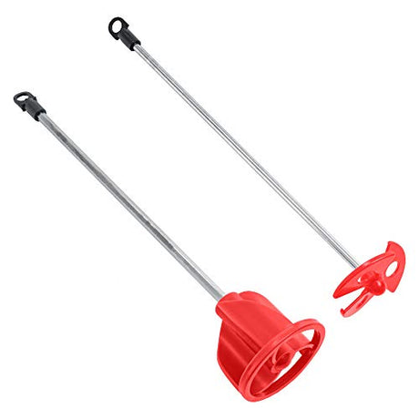TCP Global 2 Types of Paint, Epoxy Resin, Mud Power Mixer Blade Drill Tools for Mixing Quarts to 2.5 Gallon Buckets - 14" Long, 1/4" Round and 5/16" TCP Global