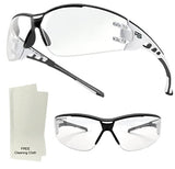HTS HUNTERSKY E9532 Super Flexible Lightweight Anti Fog Wrap-Around U6 Clear Shooting Safety Glasses with ANSI Z87.1 Scratch Resist HTS HUNTERSKY