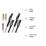 Hiboom 2 Pack Solid Carpenter Pencils with Pencil Cap and 18 Refills, Long Nose Deep Hole Mechanical Pencil Marker, Scribe Tool with Built-in Hiboom