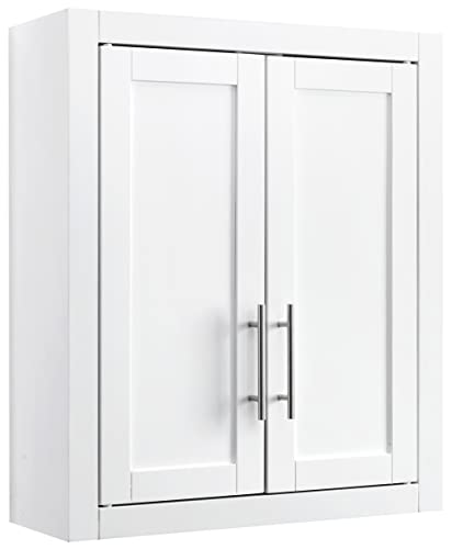 Crosley Furniture Savannah Bathroom Wall Cabinet, White - WoodArtSupply