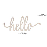 STOBOK 2pcs Wooden Hello Letter Signs Unfinished Wooden Hello Sign Rustic Wall Art Decoration Decorative Signs for Home Restaurant Wedding STOBOK