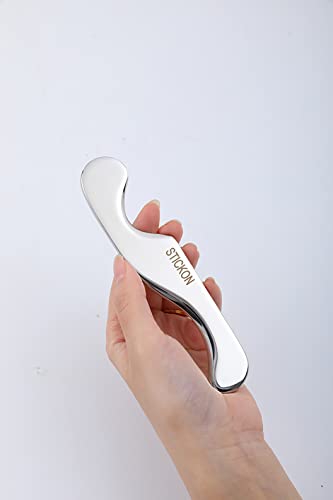 STICKON Stainless Steel Gua Sha Muscle Scraper Tools Set 3 in 1 Scraping Massage Tools for Physical Therapy, IASTM Tools Massage Scraper Kit, Soft STICKON