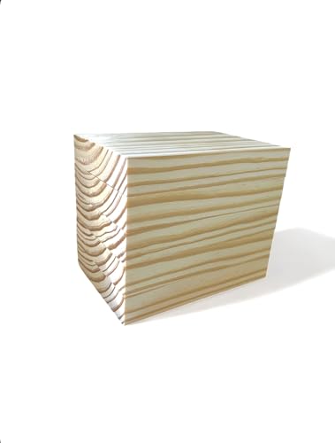 5 Pack Unfinished Wood Blocks for Crafts, 4 X 6 X 1 Inch Pine Wood Board Wooden Rectangular Blocks Craft Panels for Art and Crafts Engraving Painting RioEbanista