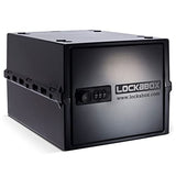 Lockabox One™ | Compact and Hygienic Lockable Storage Box for Food, Medicines, Tech and Home Safety | One Size 12 x 8 x 6.6 inches externally (Jet) Lockabox
