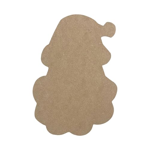 Christmas Santa Head Unfinished Cutout, Wooden Shape, Paintable Craft Build-A-Cross