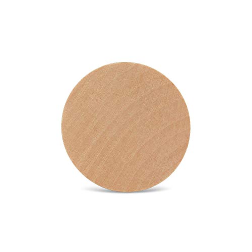 Wooden Circles 2 x 1/4 Inch Wooden Discs - 25 Pieces Ready to Paint and Decorate- Wood Burning -Jewelry Making, Crafts and DIY Projects - Easy to